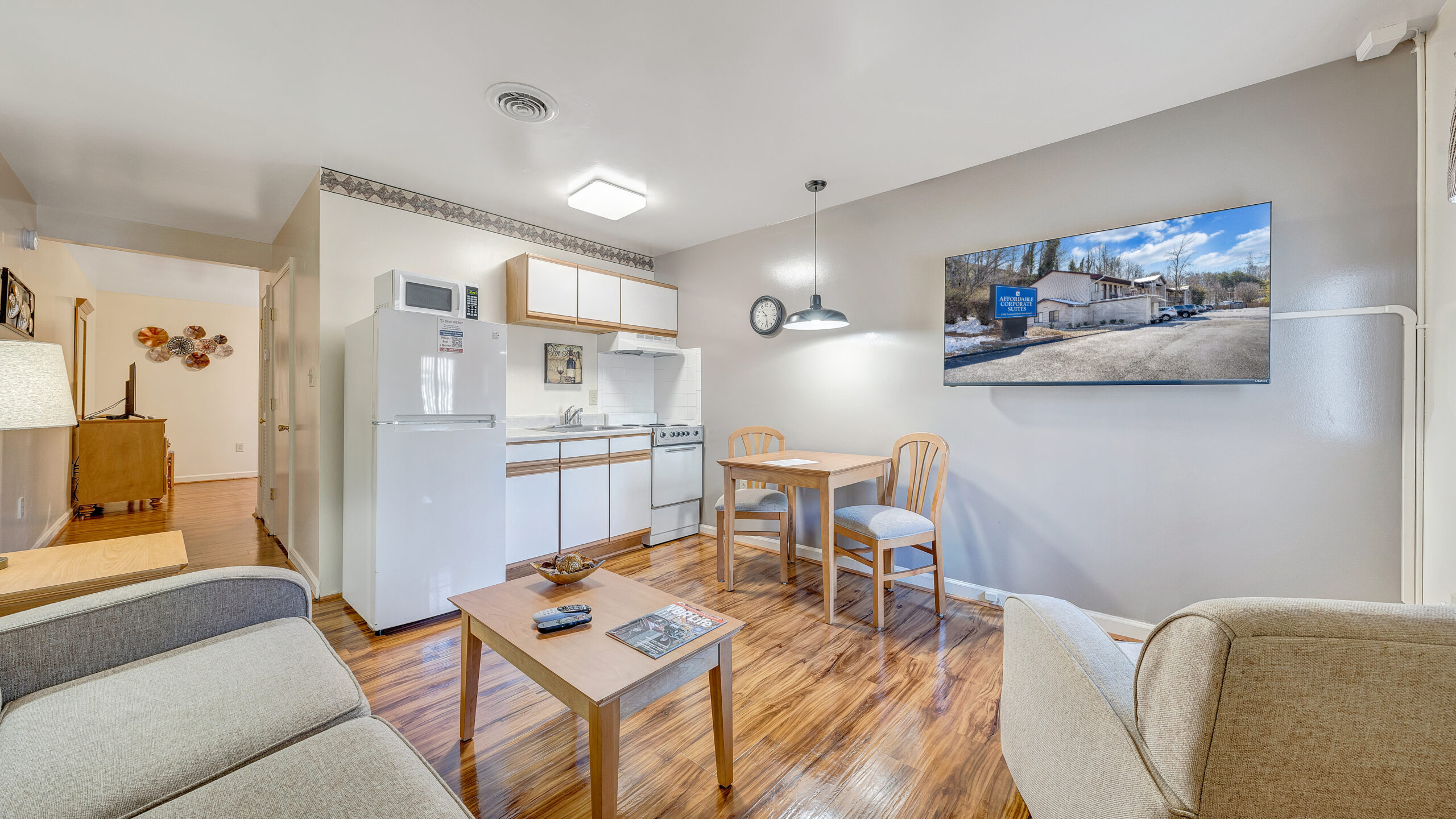 Livingroom and Kitchen - Extended Stay Hotel